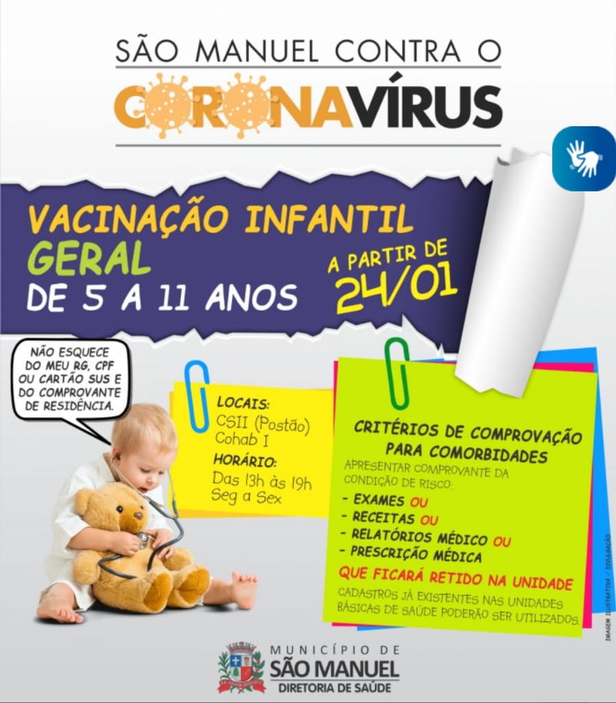 image-24 São Manuel libera vacinação de crianças de 05 a 11 anos sem comorbidades