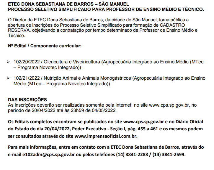 image-15 Colégio Agrícola abre processo seletivo para contratar professor