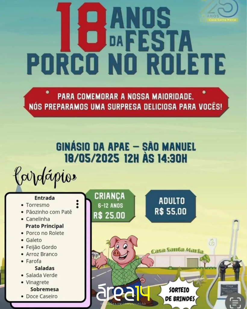 18 anos de Porco no Rolete: um evento de solidariedade e sabor