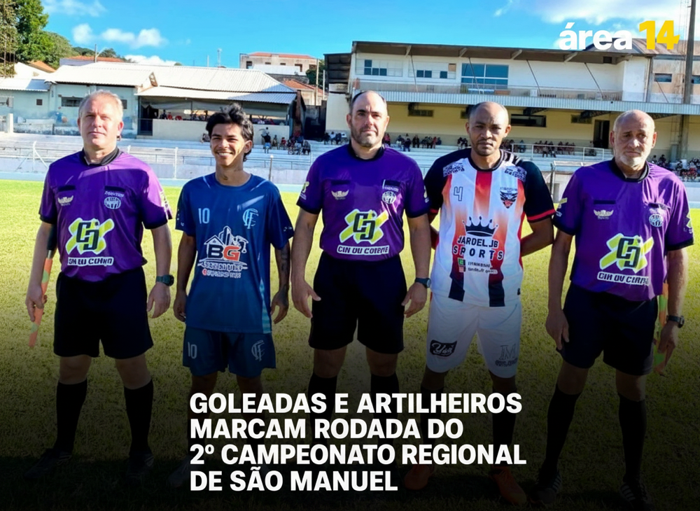 2º CAMPEONATO REGIONAL DE SÃO MANUEL TEM RODADA COM GOLEADAS E REVIRA VOLTAS