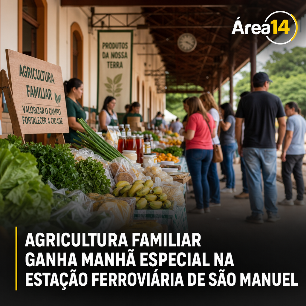 AGRICULTURA FAMILIAR GANHA MANHÃ ESPECIAL NA ESTAÇÃO FERROVIÁRIA DE SÃO MANUEL