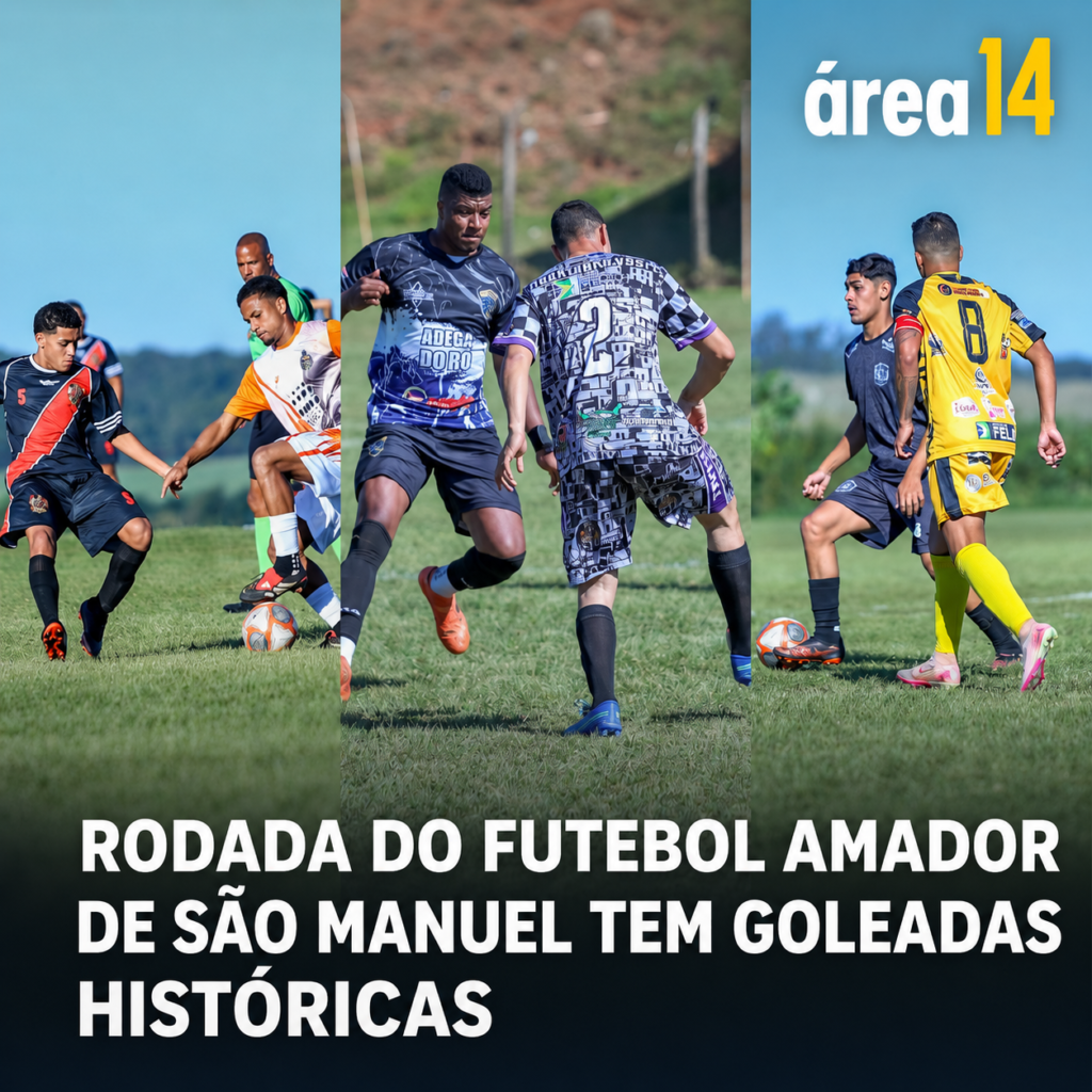 RODADA DO FUTEBOL AMADOR DE SÃO MANUEL TEM GOLEADAS HISTÓRICAS E ATAQUES AFIADOS